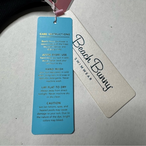 Beach Bunny Kate Ribtide Black Ruched Bikini Bottom Large NWT - Picture 9 of 13